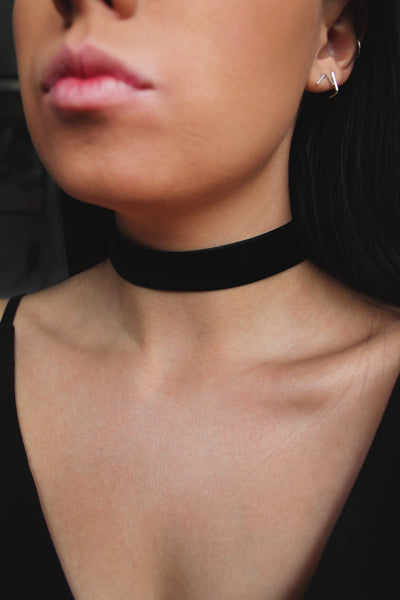 Thick Velvet Chokers - 6 Colours White